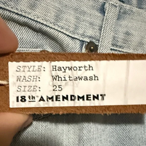Women's 18th Amendment Hayworth Whitewash Light Blue Straight Leg Jeans - Picture 3 of 8